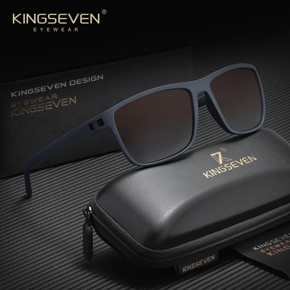 

KINGSEVEN брендовый дизайн модные солнцезащитные очки прямоугольные UV400 поляризационные женские и мужские очки для вождения TR90 уличные повседневные спортивные очки
