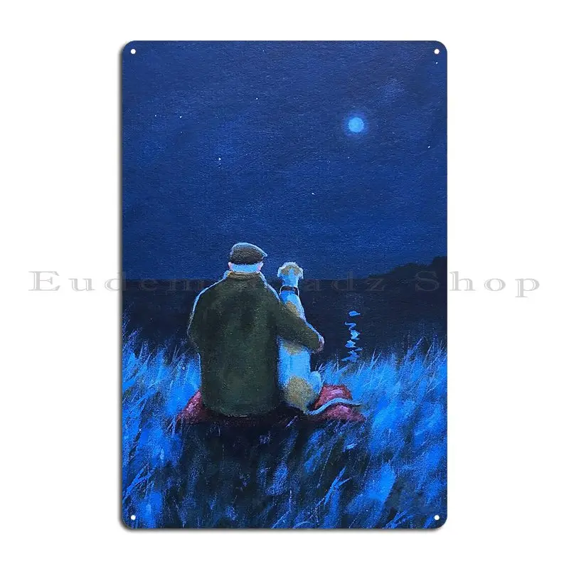 Sometimes We Sit And Look At The Moon Metal Plaque Party Mural Cave Wall Decor Design Tin Sign Poster