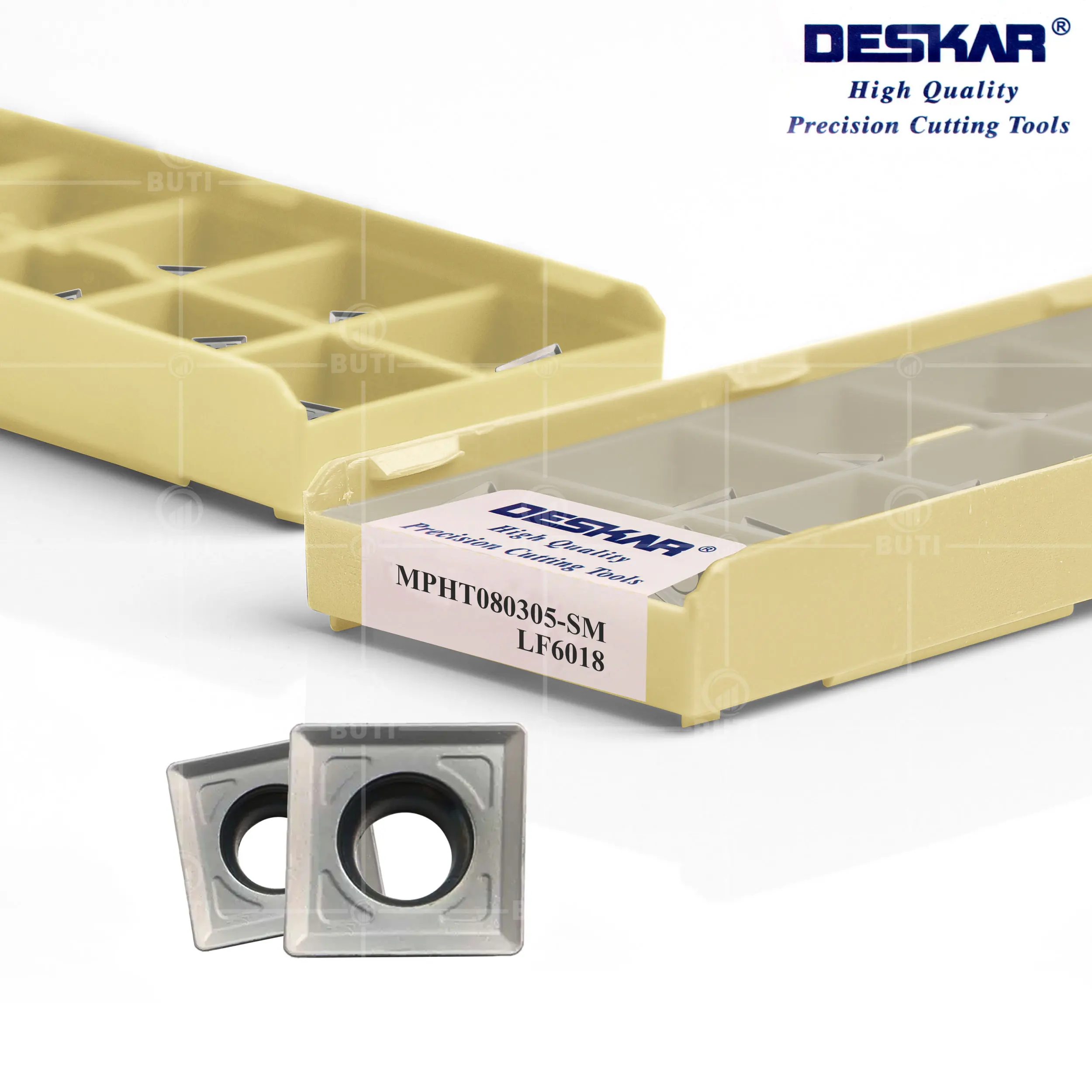 Imagem -02 - Deskar- Cnc Torno Ferramenta Fresagem Inserção Mpht120408 sm Lf6018 Mpht060304 sm Lf6018 Mpht080305 100 Original Aço Inoxidável