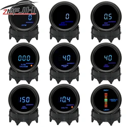 52mm Car Digital Tachometer Boost PSI BAR Gauge Water Temp Oil Temp Oil Pressure Meter Voltmeter Vacuum Air Fuel Ratio Gauge