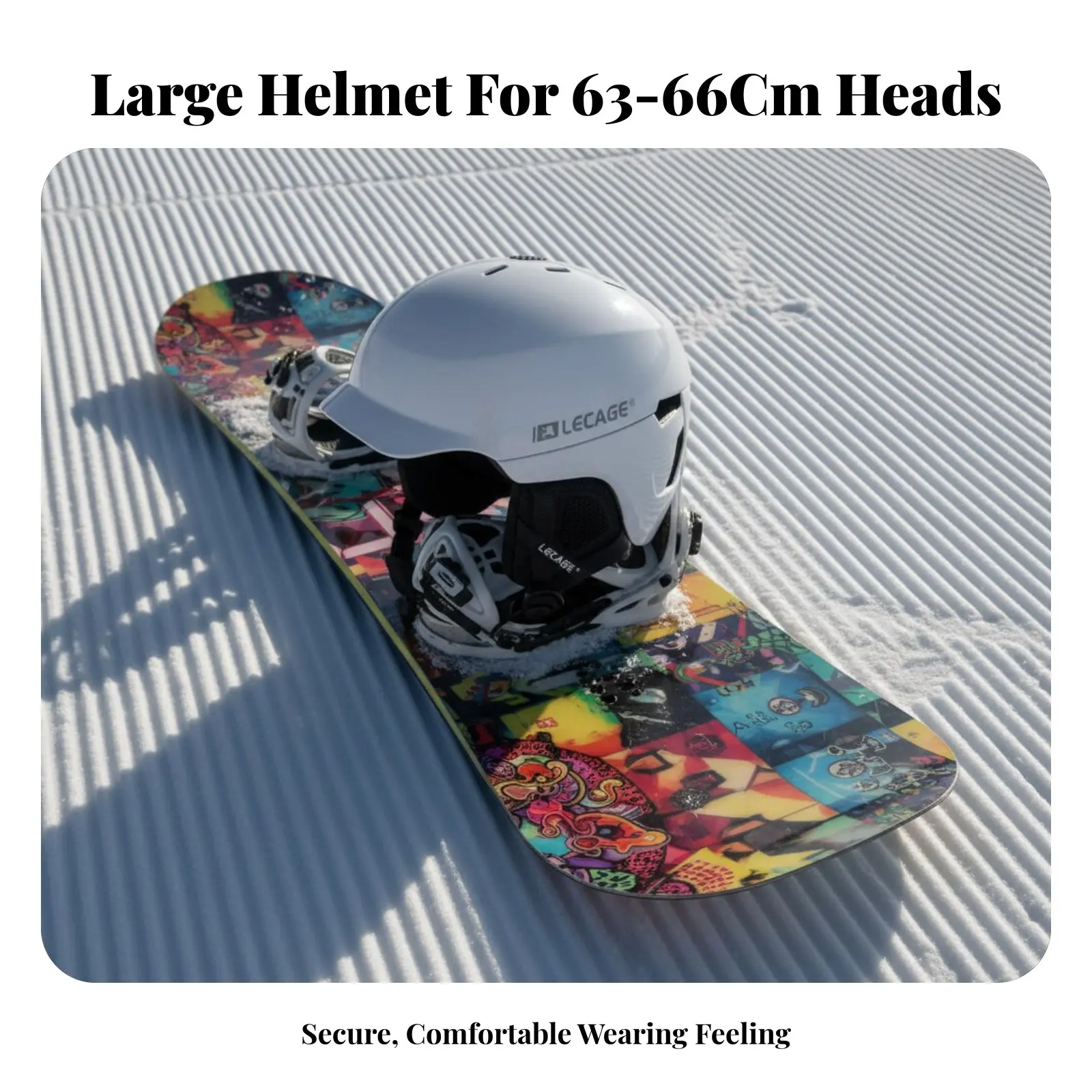 

Men's Ski Helmet, Spacious Fit, Adjustable Head Circumference, Double Board Ski Equipment