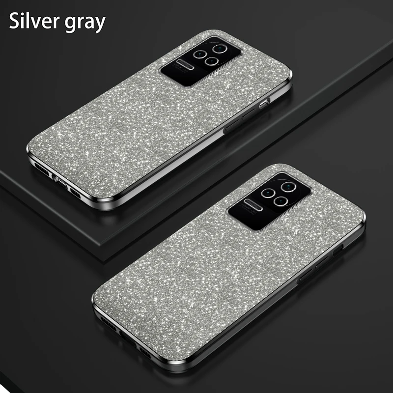 For Xiaomi Poco F4 Case POCO F4 Phone Case 22021211RG 22021211RI Luxury Gradient Glitter Plating Silicone Back Cover Funda