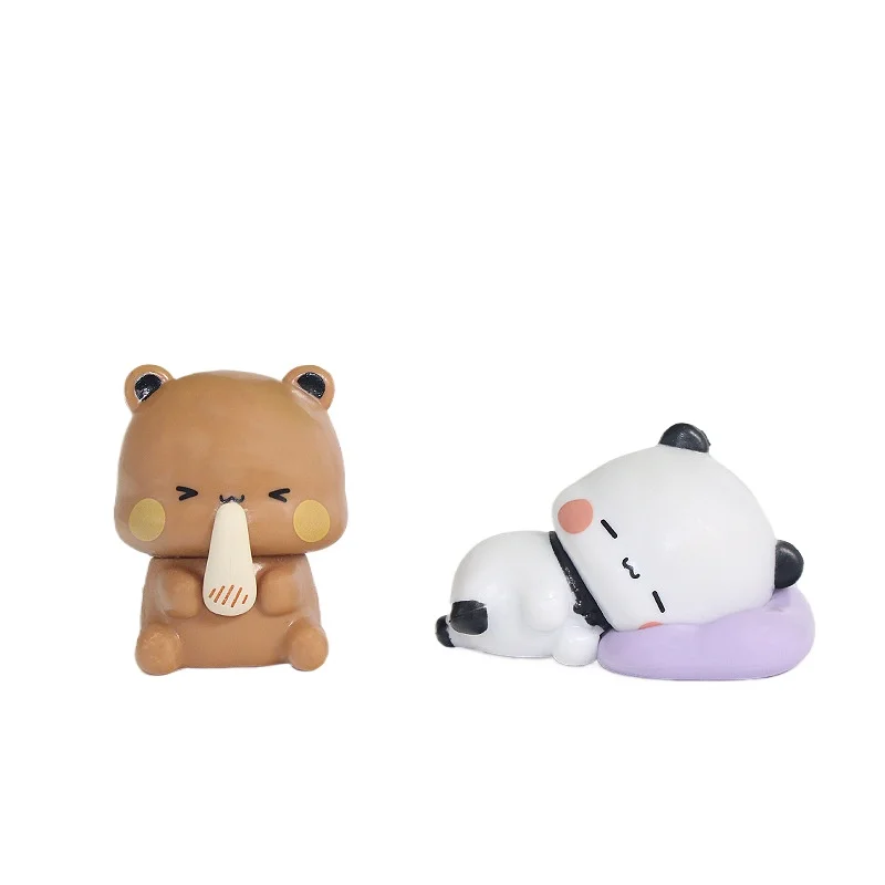 8개/1세트 이어와 부부 액션 피규어 블라인드 박스 귀여운 부부 두두 피규어 책상 장식품 서프라이즈 박스 생일 선물