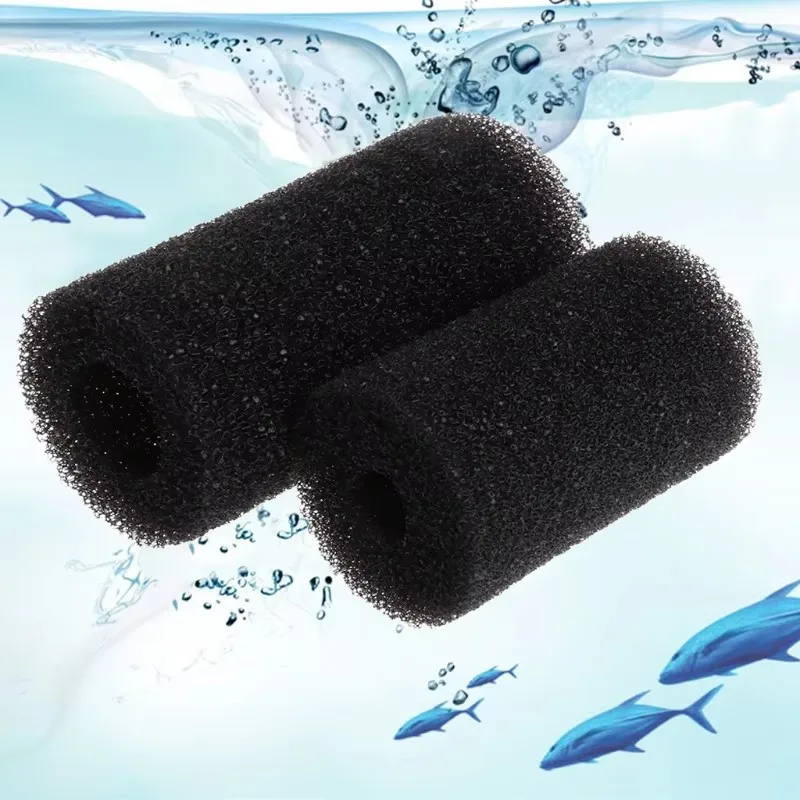 5 Pack Pre-Filter Sponge Aquarium Pre Filter Black Foam Rolls Compatible Intake Filter Accessories for Fish, Large