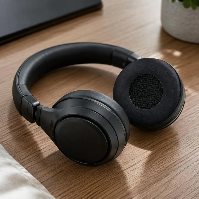 Cooling Gel Ear Cushions, Replacement Headphone Cushions for Evolve 75 Series, Press-In Locking Mounts & No-Tool 896C