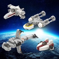 MOC Space War Series Rebel Space Fighter Building Blocks Kit Galactic X-Wing Warship Model DIY Kids Assembly Toys Birthday Gift