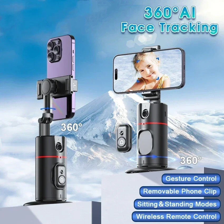 New upgrade wireless remote control 360 degree rotateion shooting multi scenarion application phone holder gimbal stabilizer