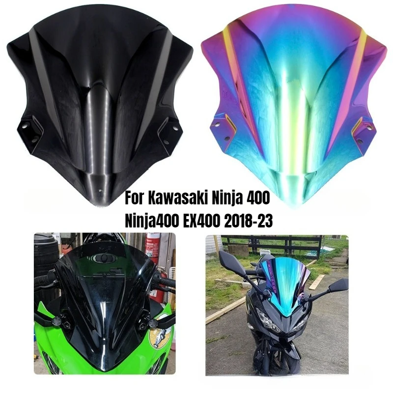 

For Kawasaki Ninja 400 Ninja400 EX400 2018-23 Motorcycle Windscreen (2027-2023) Acrylic Screen for Off-Road & Touring