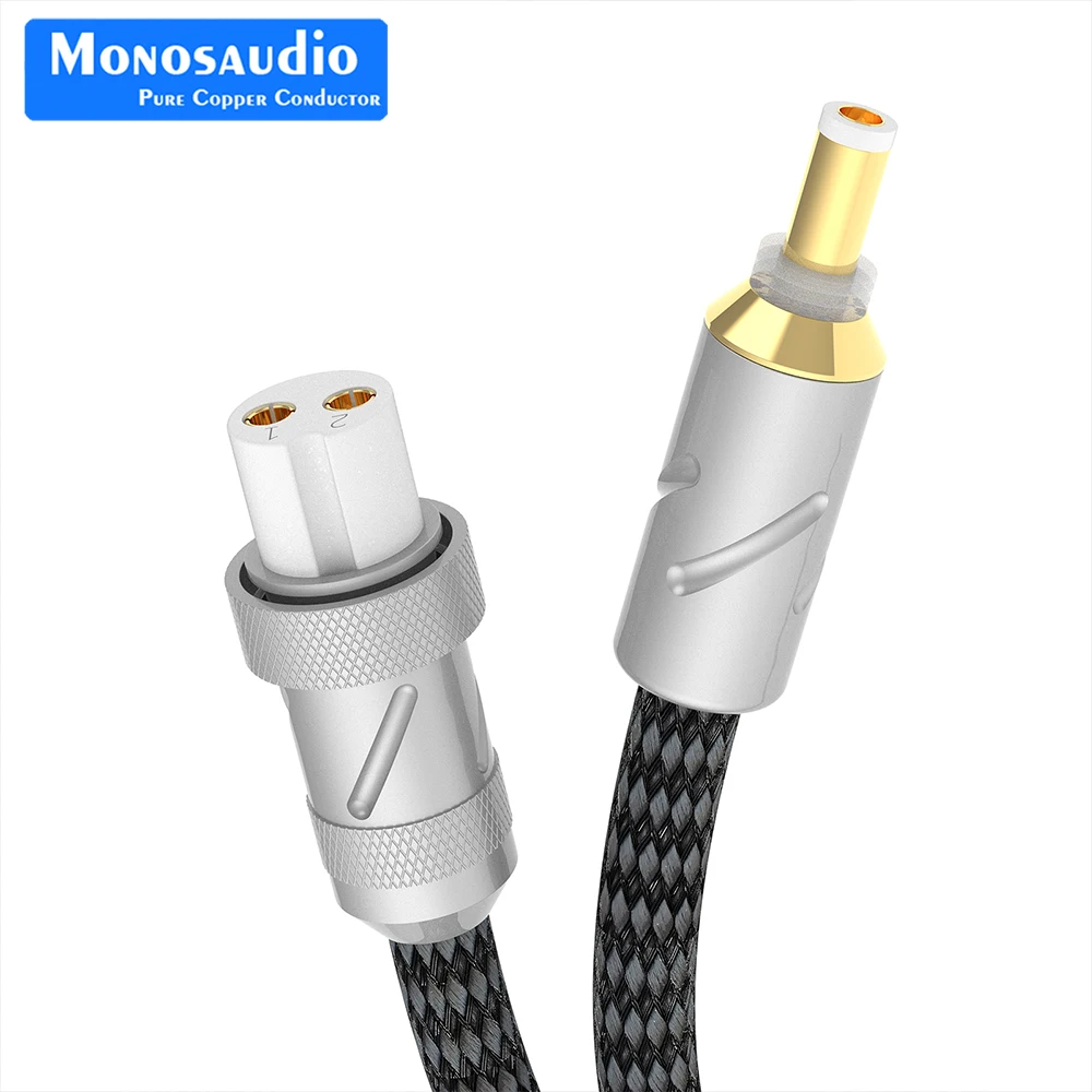 Monosaudio GX16-21 4N 99,998% czystego srebra GX16-2 do DC21 12VAC/DC wzmacniacz gramofonowy liniowy kabel wyjściowy zasilacza