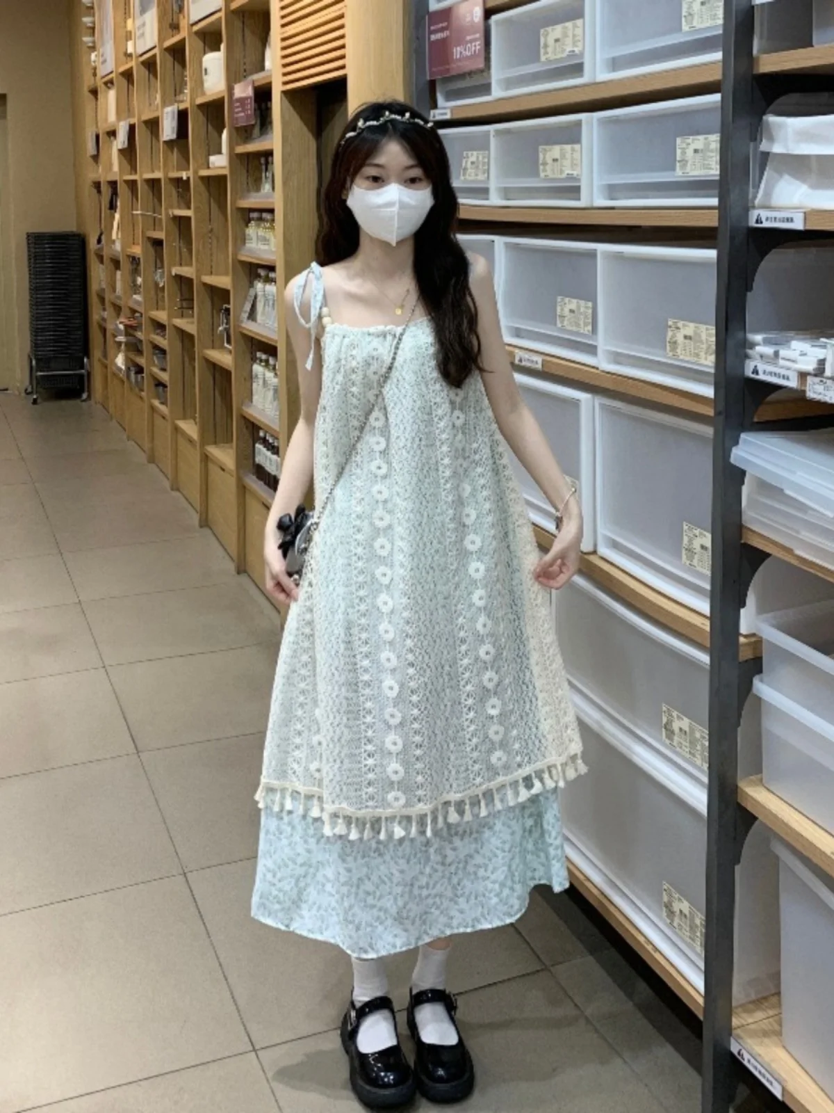 빈티지 술 스플 라이스 스위트 드레스 여성 여름 새 스타일 슬리밍 우아한 탱크 무방비 중간 길이 드레스 