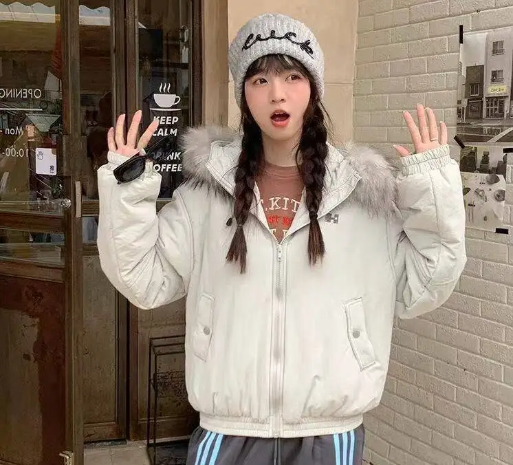 

Parkas Womens Work Fall Polyester Quilted Buttoned Cropped Uniform Attractive Cleanfit Chic Modern Minimalist Simple Edgy Tender