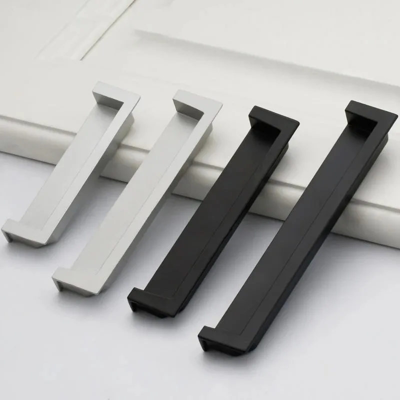 Punho escuro embutido invisível, porta deslizante, gaveta, armário, alça de armário, estilo minimalista moderno, trenching americano