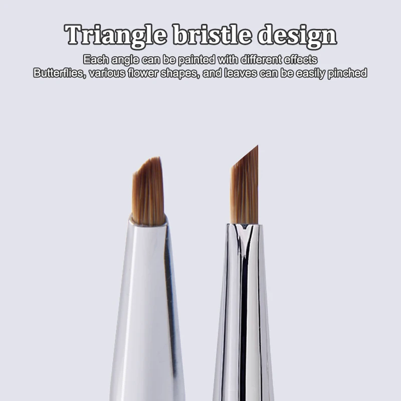 1Pcs Triangular Brush Nails Art Brush Pen 3D Tips Pattern Phototherapy Acrylic Gel DIY Manicure Tools