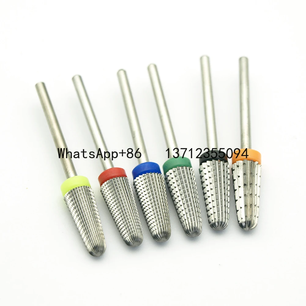 

New! 5in1 Tapered Safety Carbide Nail Drill Bits With Cut Drills Carbide Milling Cutter Manicure Remove Gel Nails Accessories