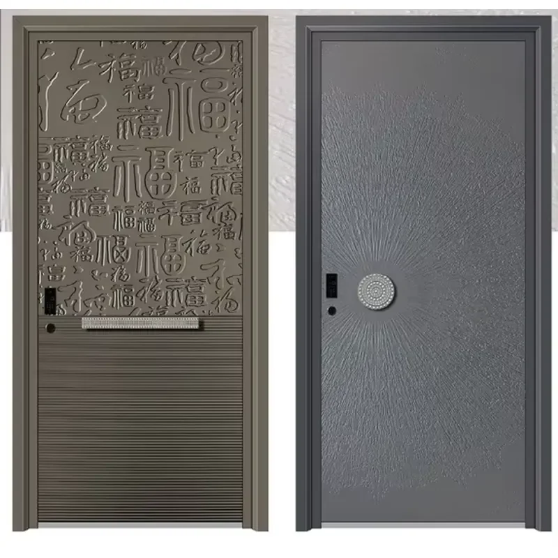 Waterproof Security Exterior Front Door for Home Apartment Villa & Hotel Exterior Use, Custom Aluminum Door