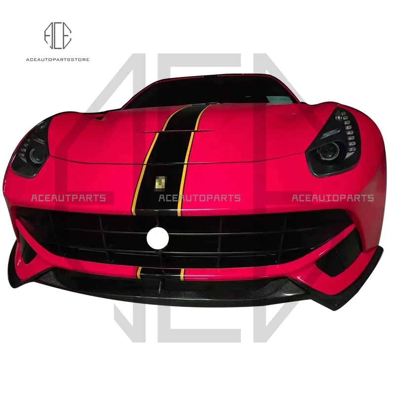 For Ferrari F12 front lip bumper under shovel carbon fiber body kit rz style