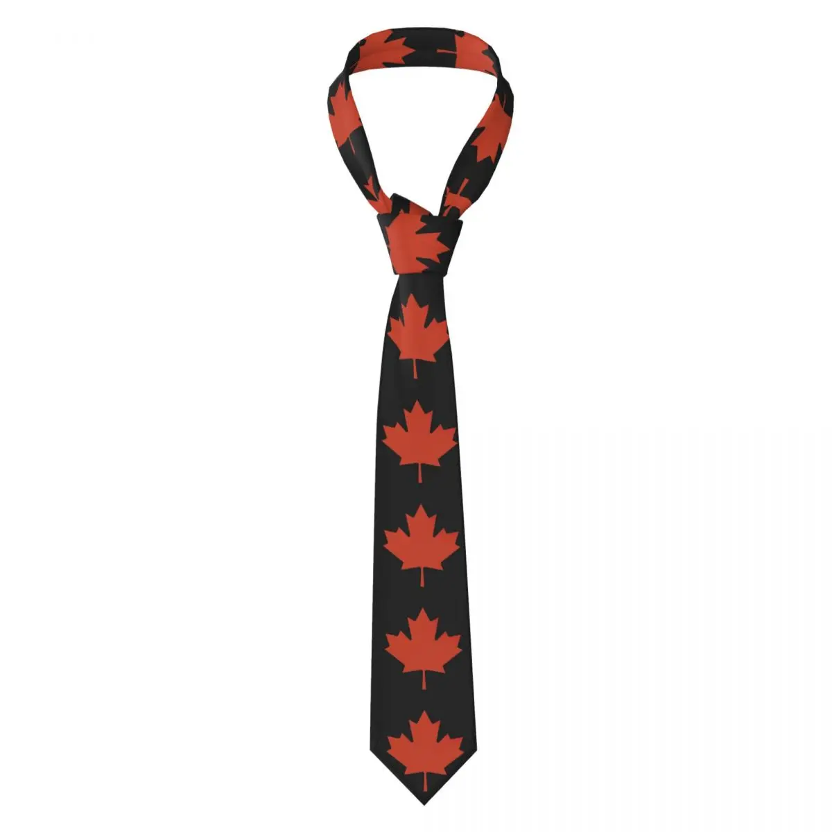 Flag Of Canada Necktie for Men Silk Polyester 8 cm Neck Ties Wedding Business Tie Classic Gravatas