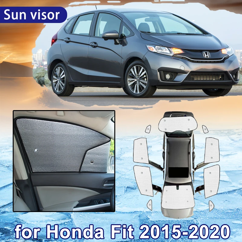 Dla Honda Fit Jazz GK3 GK5 2015 2016 2017 2018 2019 2020 Samochodowa osłona przeciwsłoneczna z pełnym pokryciem Osłona przeciwsłoneczna Osłona przeciwsłoneczna przedniej szyby