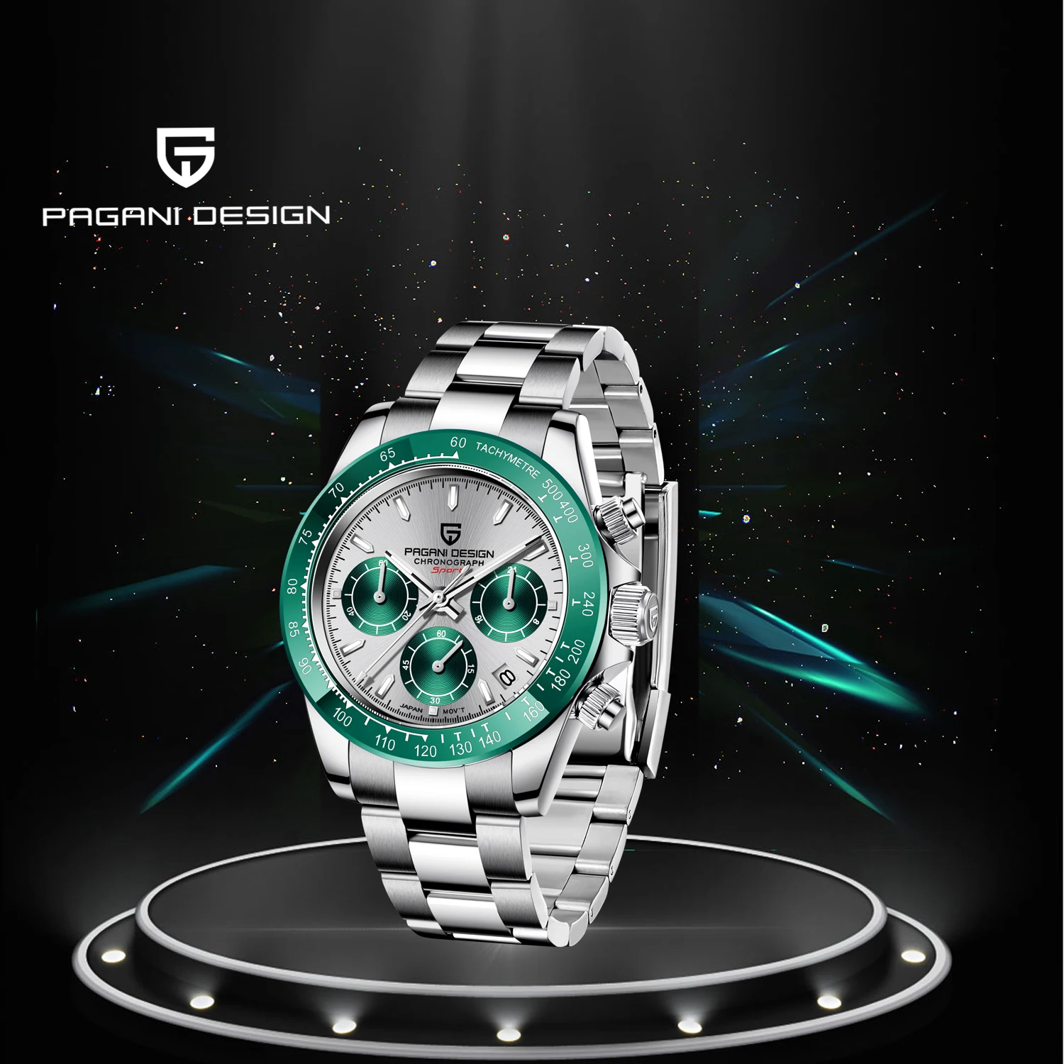 PAGANI Design Quartz Watches Top Brand Luxury Sports Sapphire Stainless Steel Waterproof Chronograph watch for Men Reloj Hombre