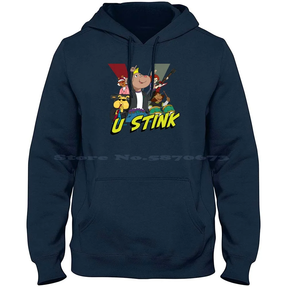 U Stink Band Arthur 100% Pure Cotton Hoodie Tshirt Arthur Tv Show Dw Band Music Pbs Kids 90S Meme Aardvark