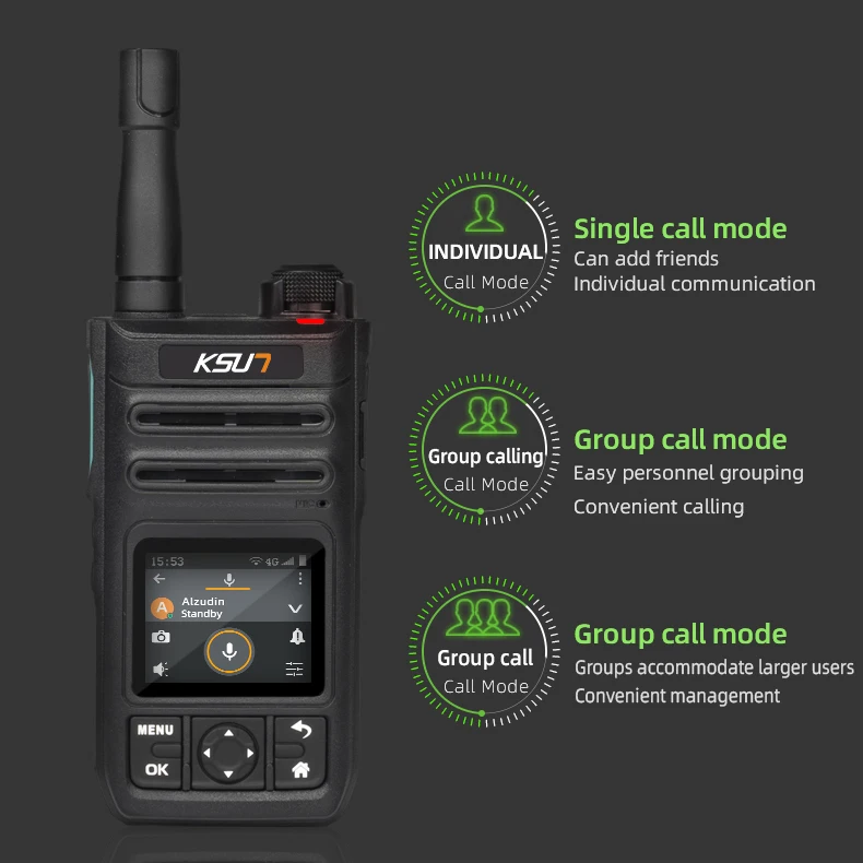 ZL30 بلوتوث Ptt Poc 4g شبكة لاسلكي تخاطب أندرويد مفيد تخاطب 100 كجم المدى راديو طويل المدى متوافق مع تطبيق Zello