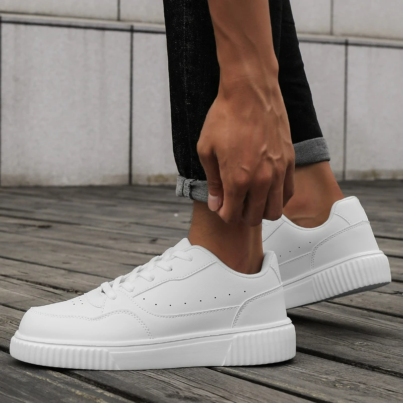 

Men's Sturdy Lace-Up Casual Sneakers, Men's Sleek Everyday Walking Shoes, Men's Non Slip Outdoor Hard-Wearing Trainers