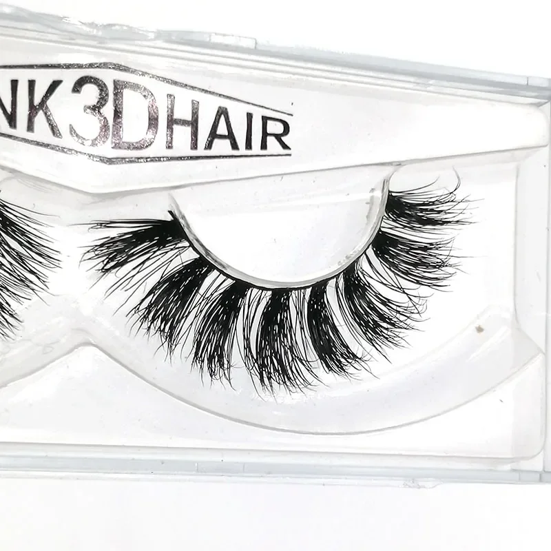 رموش صناعية من شعر المنك، رموش صناعية مصنوعة يدويًا، أدوات مكياج للعين