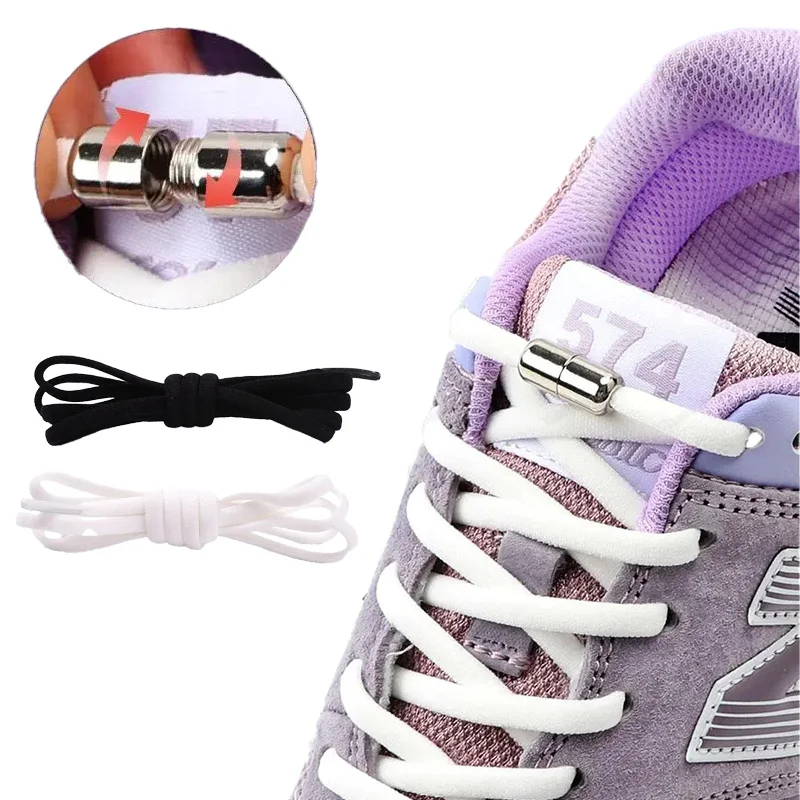Semicircle No Tie Shoelaces Elastic Shoe Laces Sneakers Shoe