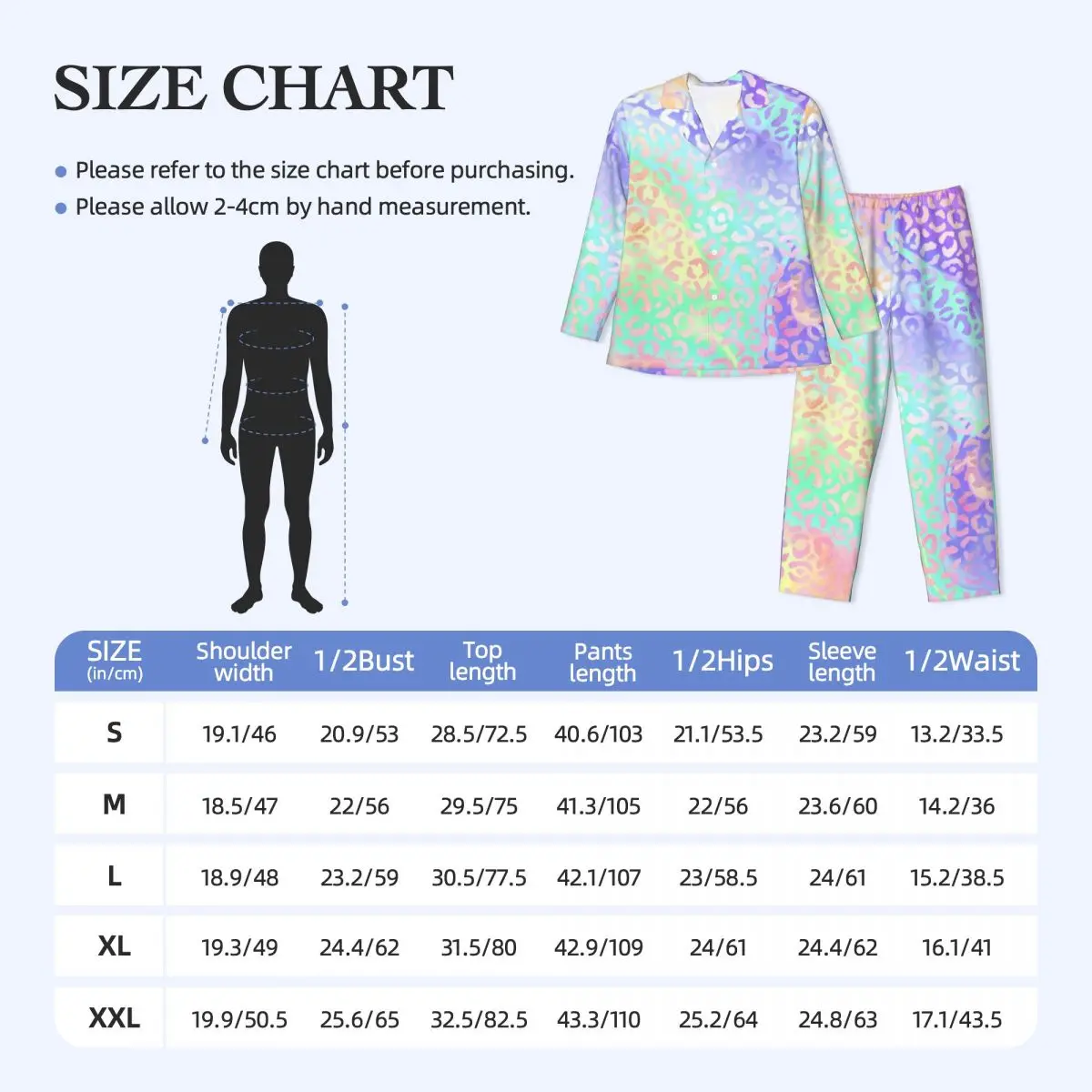 Colorful Leopard Print Pajamas Men Abstract Rainbow Soft Daily Sleepwear Autumn 2 Pieces Vintage Oversize Printed Home Suit