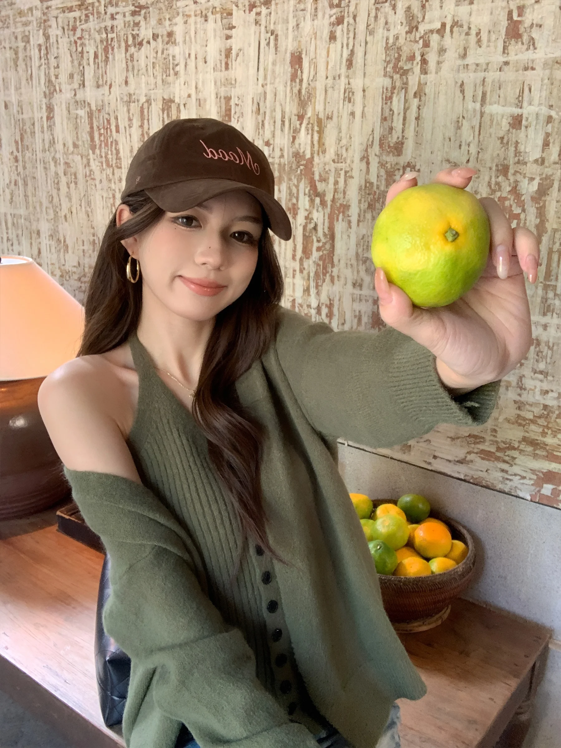 

Теплый вязаный кардиган на одной пуговице, вязаный топ-бюстье, модный женский свитер Sam Seoi для зимы