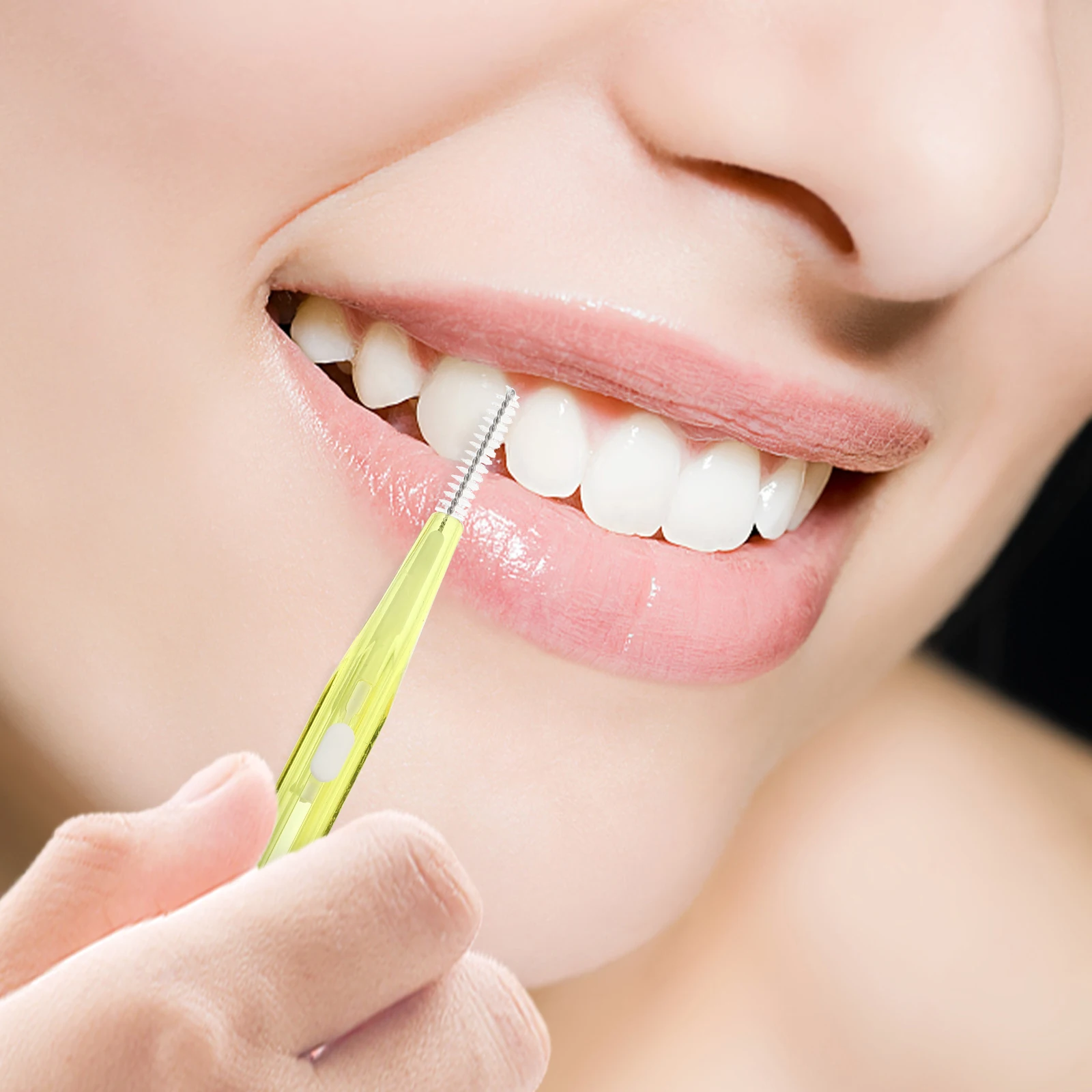 

60pcs Interdental Brush Set Deep Cleaning Bristles Remove Plaque Food Debris Hard To Reach Areas Oral Care Tool For Gingivitis