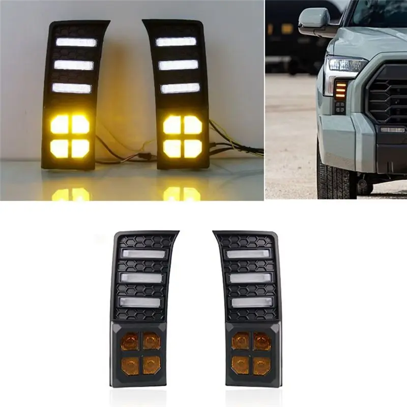 Dependable-LED Front Daytime Running Light For Toyota 2022 2023 Sequential Turn Signal Light