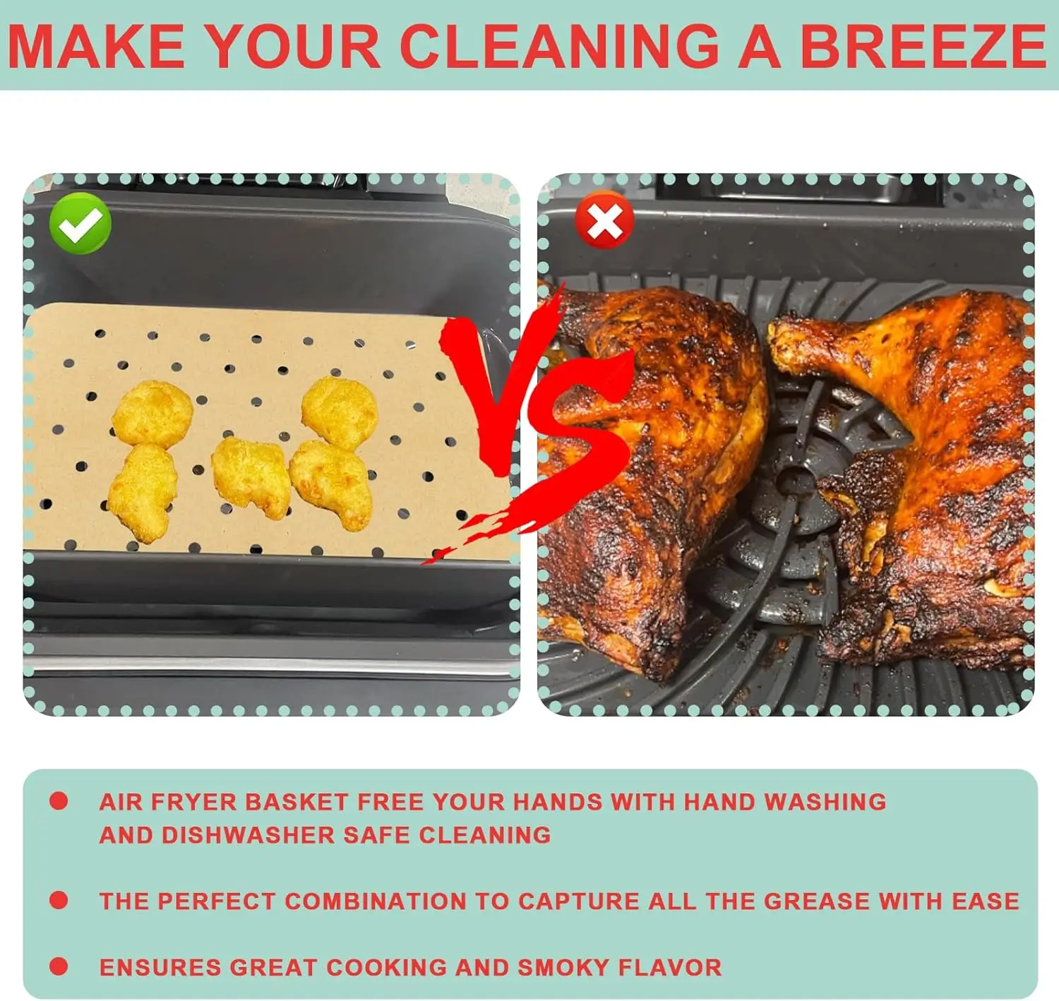 مقلاة هوائية ورق زبدة لـ FG551 نينجا فودي سمارت XL 6 في 1 شواية داخلية غير لاصقة مثقوبة أدوات خبز بطانة مقلاة هوائية