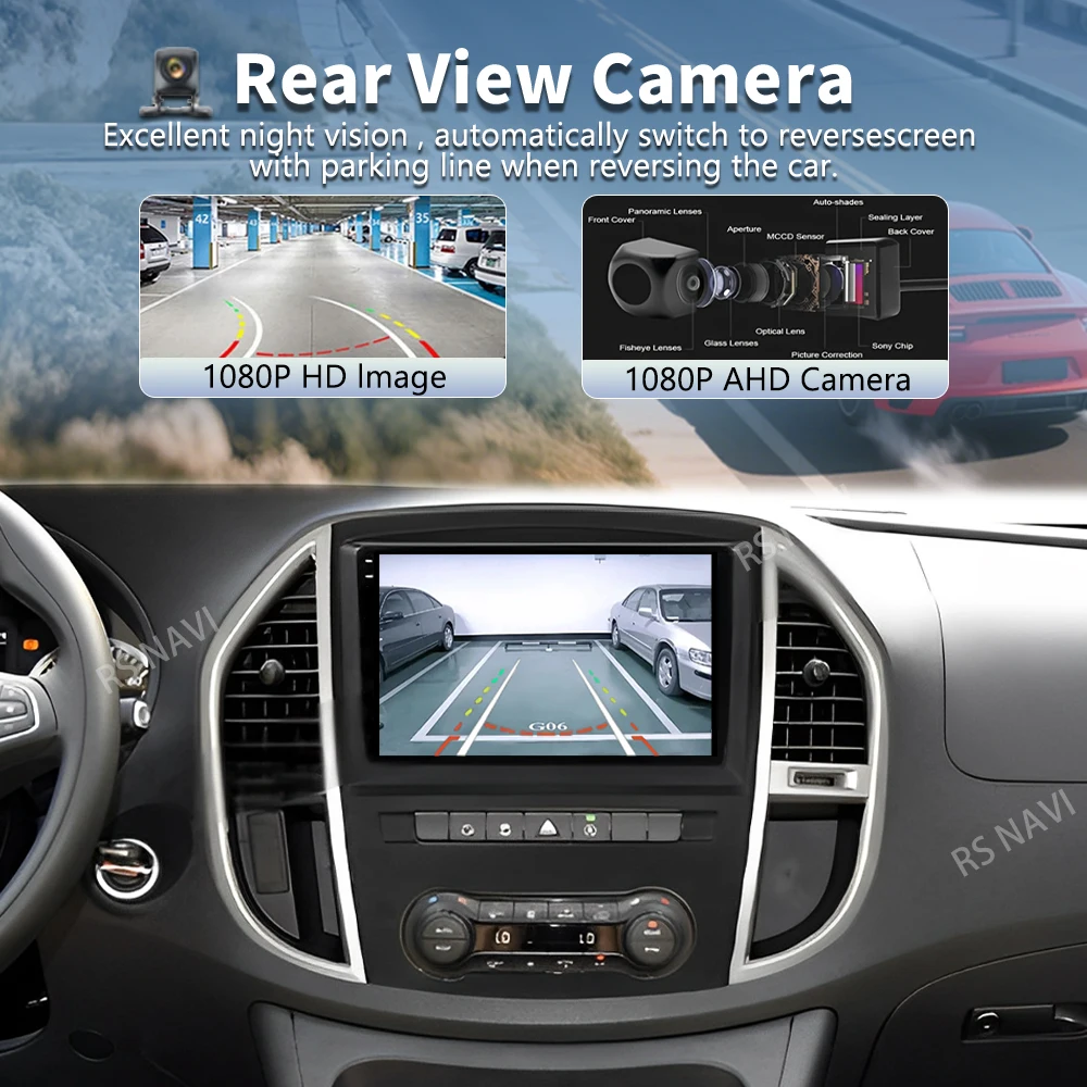 Android 16 For Mercedes Benz Vito 3 W447 2014-2020 2K QLED Android Car Radio Multimedia Video Player GPS 4G CarPlay Stereo