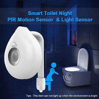 ZK30 Smart PIR Motion Sensor Toilet Seat Night Light Waterproof 8 Colors Night Lamp Toilet Bowl LED Luminaria Lamp Toilet Ligh