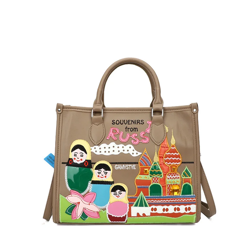 

Fashionable and uniquely designed large bag new Mexican style single shoulder tote bag large capacity file commuting bag