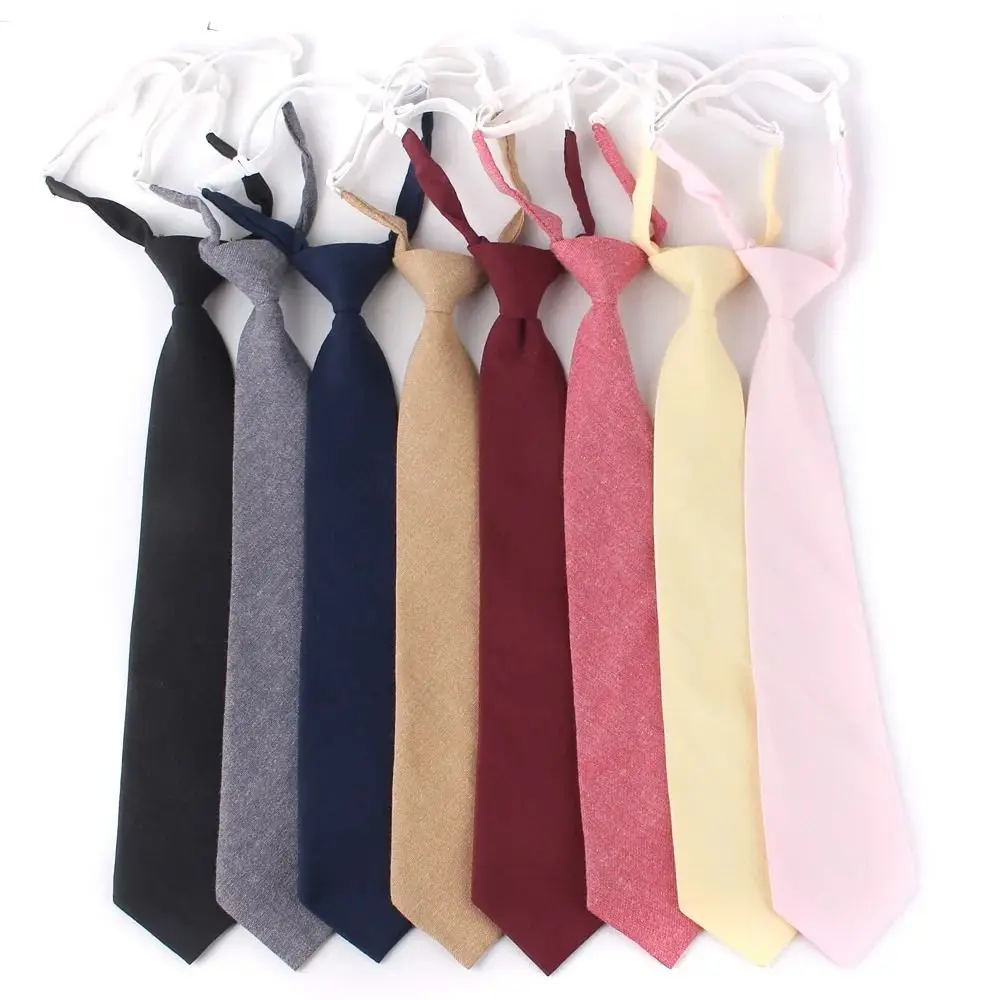 New Men Women Super Narrow 7cm Tie Fashion Casual Simple Skinny Neck Tie Solid Color JK Tie Adult Cotton Neck Ties