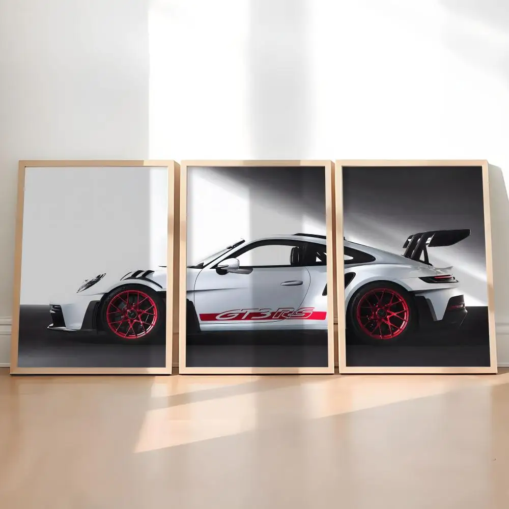 1pc frameless Classic Luxury Sports Car GT3-RS Painting Calligraphy Wall Art Canvas Oil Painting Poster Print Home Garage Decor