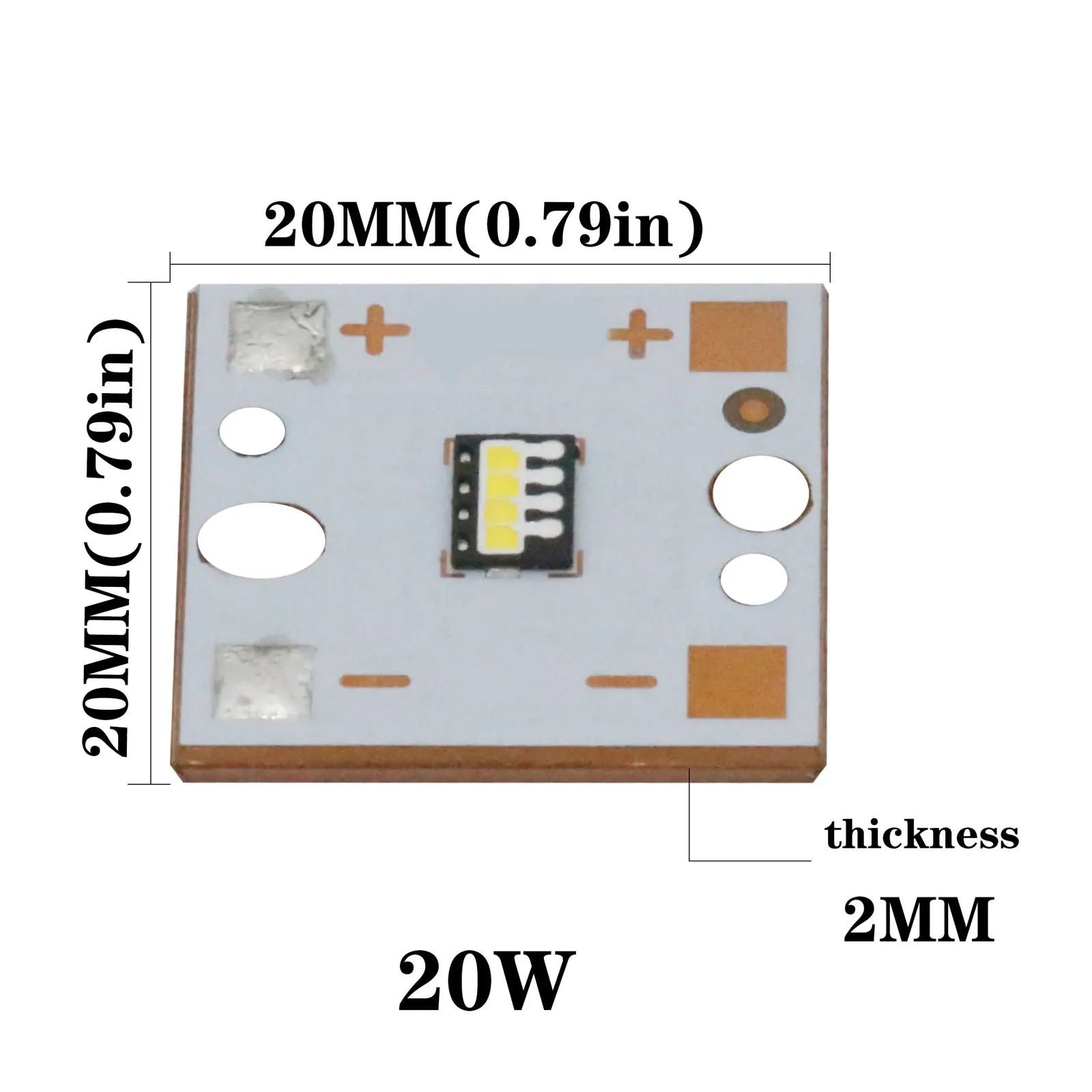 Coolwhite-Cuentas de lámpara LED súper brillantes, 20W, 15W, 25W, tubo PCB, sustrato de cobre para faros automotrices, bricolaje
