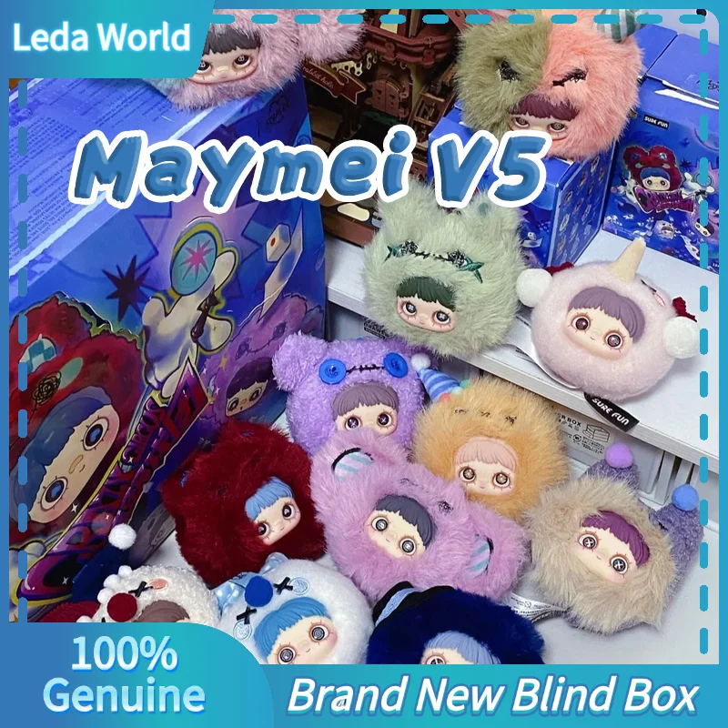 

New 100% Genuine Maymei V5 Crazy Circus Series Blind Box Key Chains Pendants Vinyl Plush Figurines Bags Pendants Holiday Gifts