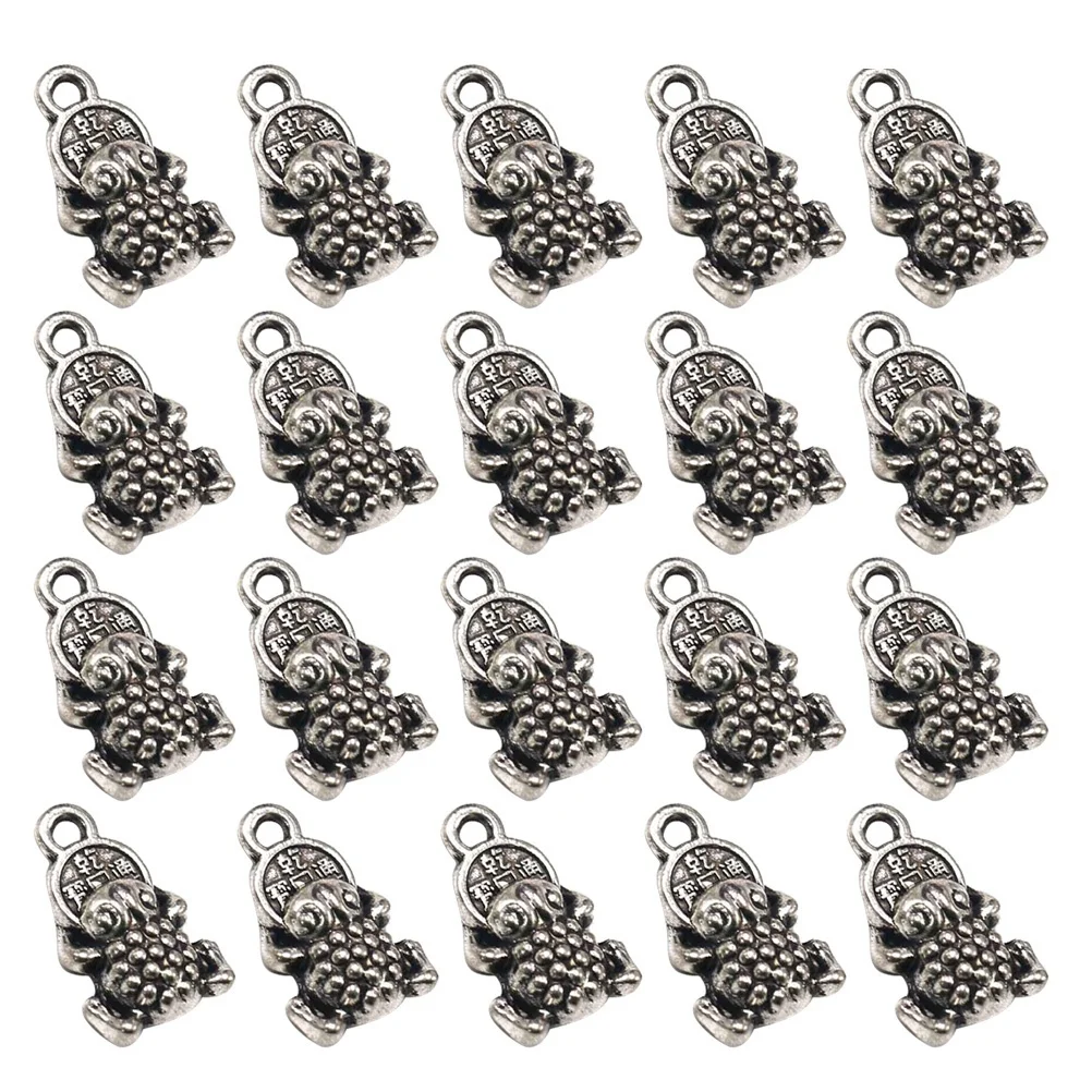 

20Pcs Alloy Toad Pendants Jewelry Making Charms for Necklace Bracelet DIY Metal Pendant Charm Set Fashion Accessories