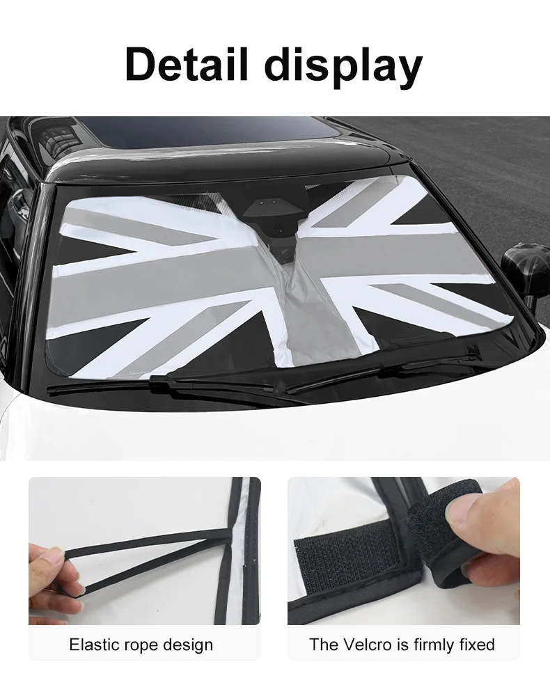 Auto Frontscheibe Sonnenschutz Abdeckung Blöcke UV Ray Reflektor Für Mini Cooper F56 F60 F65 F66 F55 R56 R60 J01 J05 Windschutzscheibe Sonnenschirm – Detail 9