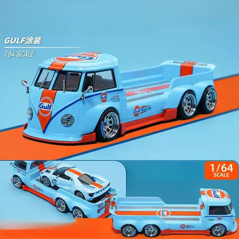 

Liberty1:64 Volkswagen VW Trailer Gulf Painted Alloy Car Model Decoration