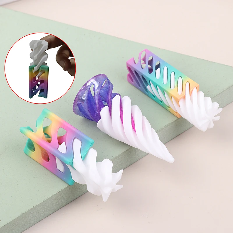 3D Printed Spiral Cone Toy Fidget Toy Impossible Pyramid Passthrough Sculpture Mini Vortex Thread Illusion For Kids And Adults