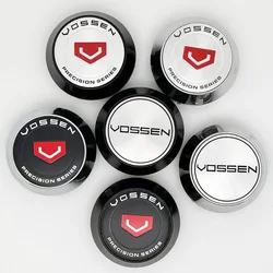 VOSSEN-etiqueta engomada de la tapa del centro de la rueda del coche, Serie de precisión, 3 colores, 65mm, 4 unids/lote