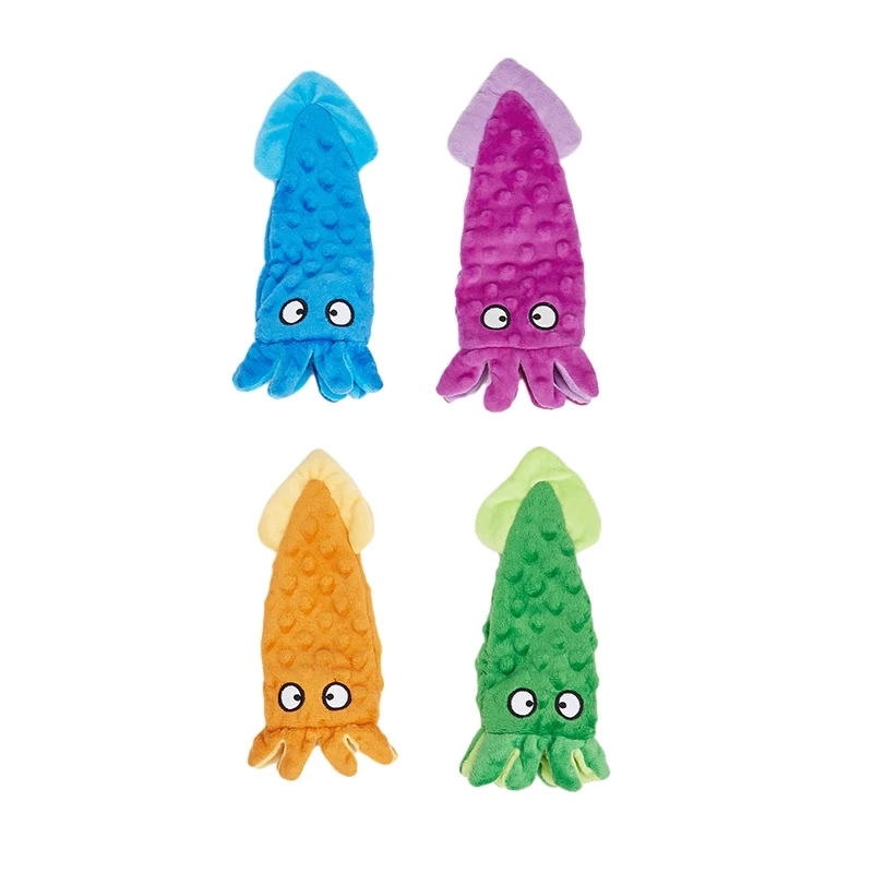 Plush Dog Toys for Small Large Dogs Teeth Cleaning Chew Toy Funny Octopus Shell Squeaky Interactive Pet Toys Supplies