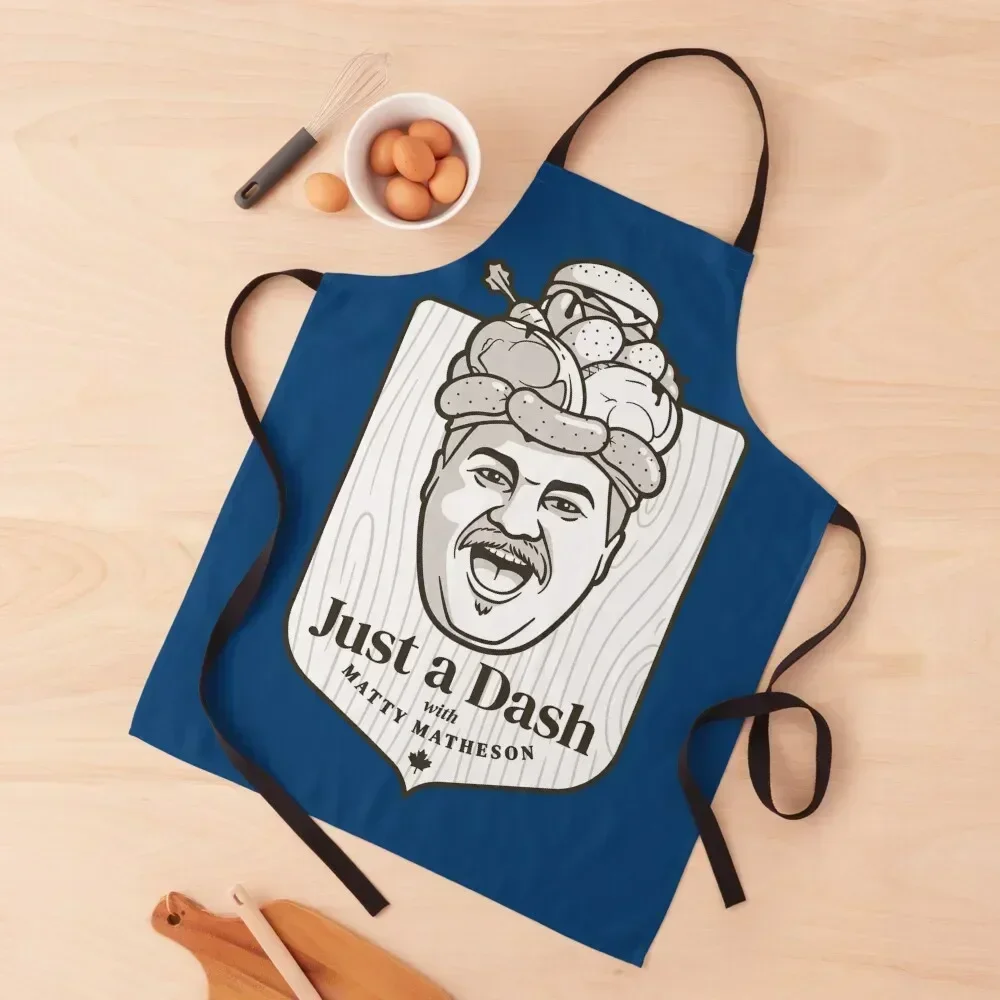 

Matty Matheson Chef Logo Just A Dash Restaurant Logo Apron Men gift kitchen and home Kitchen Utensils Apron