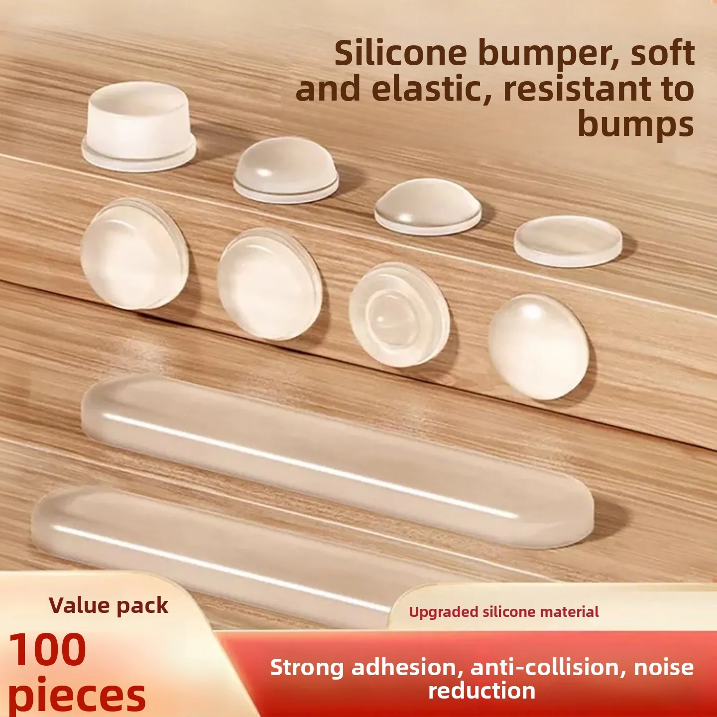 Silicone Anti-Collision Stickers Door Handle Protection Pad Quietening Particle Fridge Door Guard Bumper Strip Door Decal