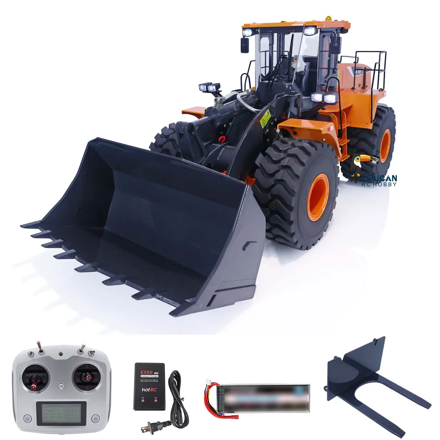 RTR XDRC WA470 1/14 RC Loader Hydraulic Remote Control 980L Metal Model Light Sound Construction Vehicle Toys Gifts THZH1375