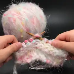 Tender Pink Fancy Yarn 100g Hand Knitting Yarn Puffy Thick Wool Yarns for Knitting and Crochet bulk Blended Yarns
